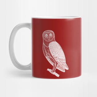 Barn Owl - hand drawn detailed bird design Mug